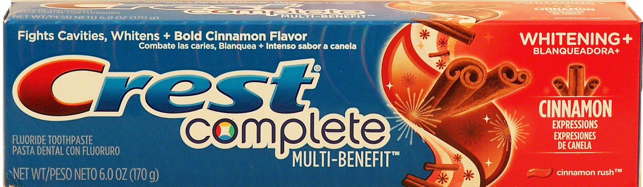 Crest complete fluoride anticavity toothpaste, cinnamon rush Full-Size Picture